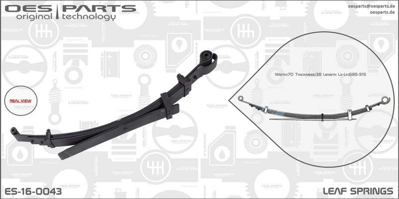 OES PARTS Lāgu atsperes loksne ES-16-0043